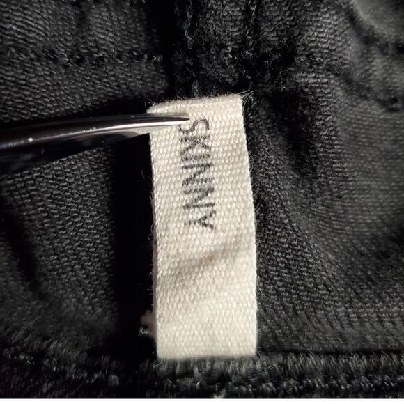 rag & bone Women's Soft Black Skinny Jeans Size 24 Rock w/ Holes Distressed Boho - Picture 7 of 10